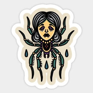 witch headed spider tattoo Sticker